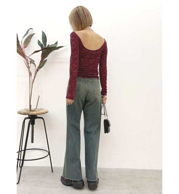 EVRIS「バックオープンレーストップス」|Tシャツ・カットソー|