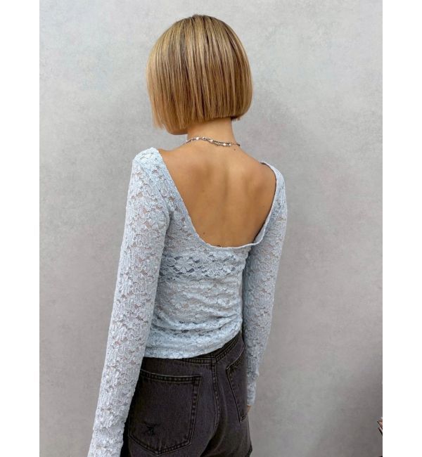 EVRIS「バックオープンレーストップス」|Tシャツ・カットソー|