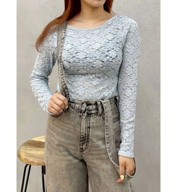 EVRIS「バックオープンレーストップス」|Tシャツ・カットソー|