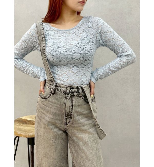 EVRIS「バックオープンレーストップス」|Tシャツ・カットソー|