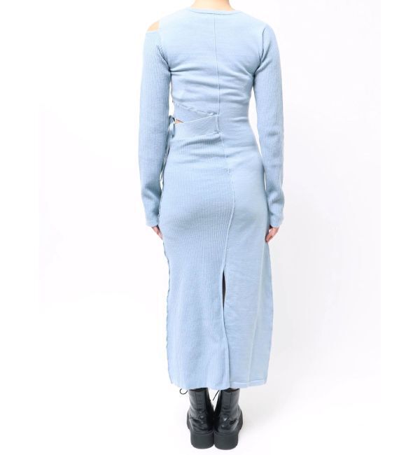 EVRIS「カッティングロングニットワンピース」|ワンピース|