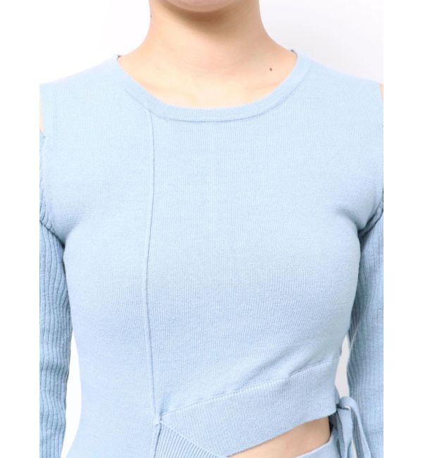 EVRIS「カッティングロングニットワンピース」|ワンピース|