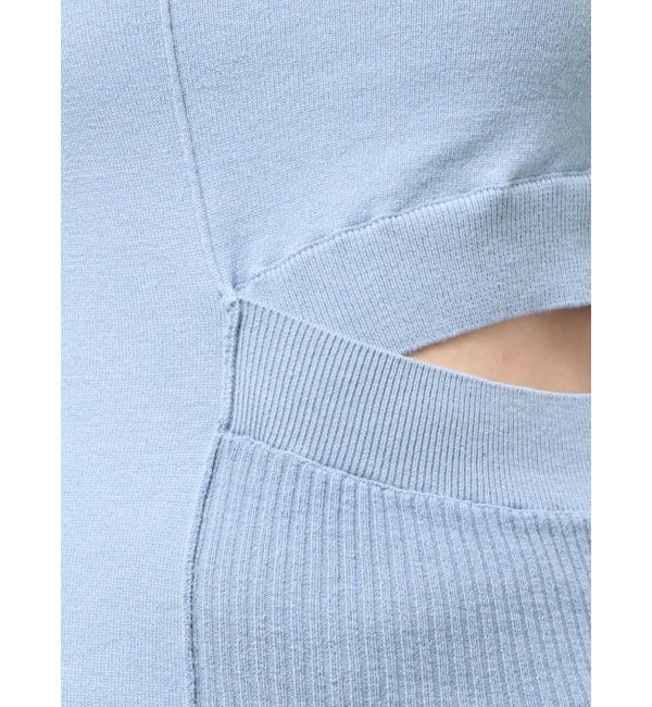 EVRIS「カッティングロングニットワンピース」|ワンピース|
