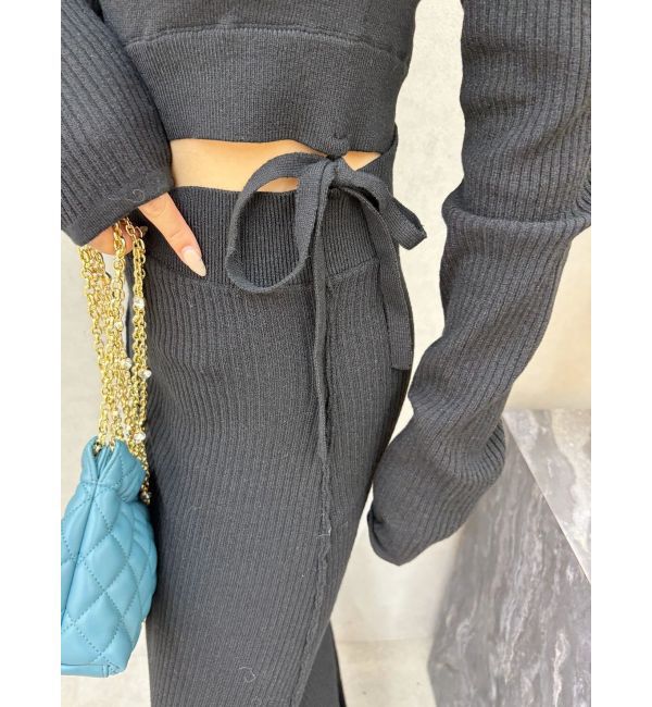 EVRIS「カッティングロングニットワンピース」|ワンピース|