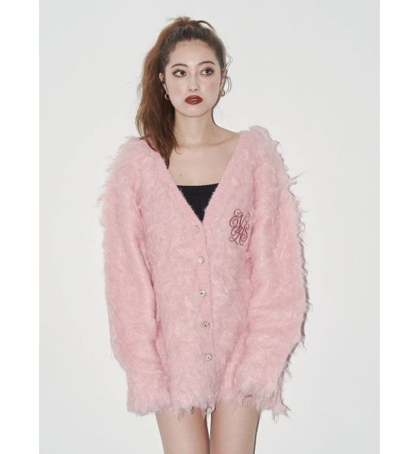 EVRIS「ビジューシャギーニットカーディガン」|カーディガン|