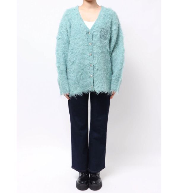 EVRIS「ビジューシャギーニットカーディガン」|カーディガン|