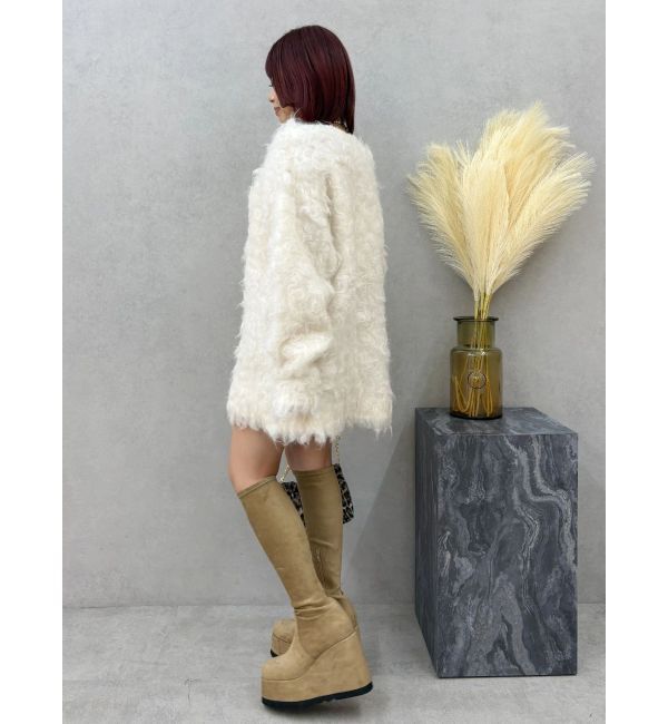 EVRIS「ビジューシャギーニットカーディガン」|カーディガン|