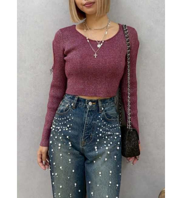 EVRIS「bijouワイドデニムパンツ」|デニム|