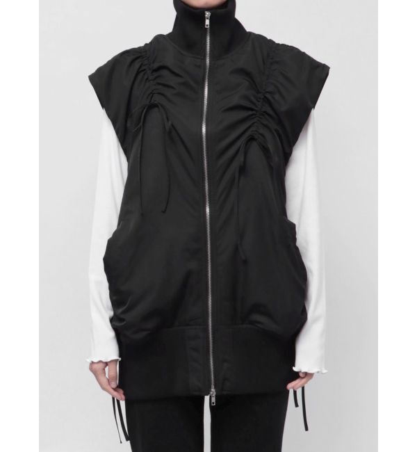 jouetie「ギャザーリボンMA-1ベスト」|ダウンベスト・ベスト|