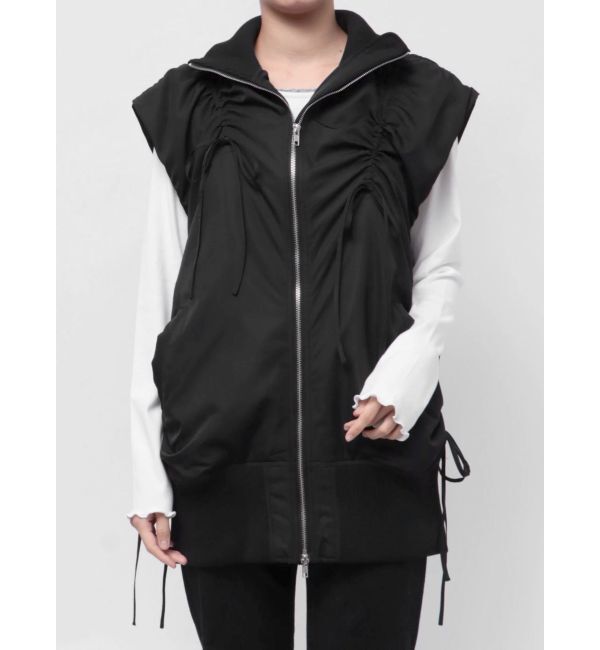 jouetie「ギャザーリボンMA-1ベスト」|ダウンベスト・ベスト|