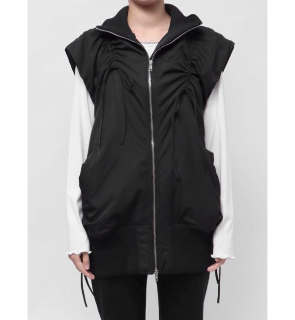 jouetie「ギャザーリボンMA-1ベスト」|ダウンベスト・ベスト|