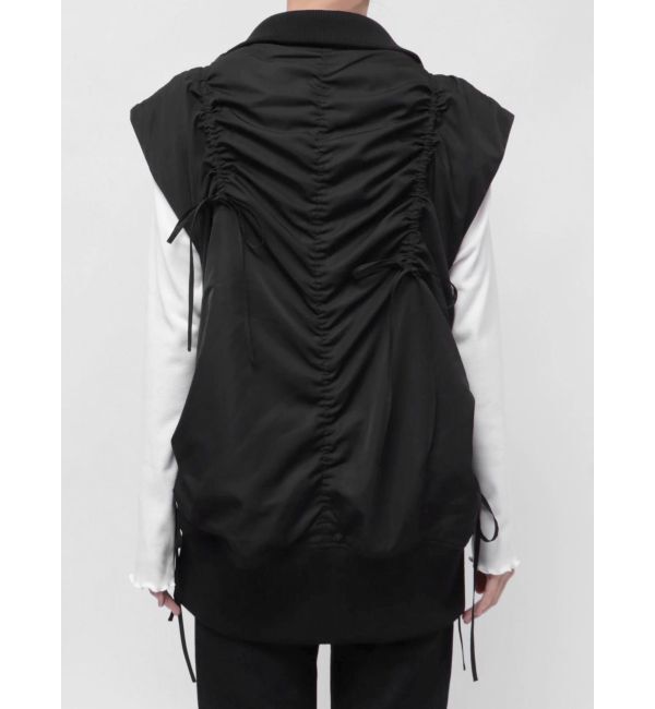 jouetie「ギャザーリボンMA-1ベスト」|ダウンベスト・ベスト|