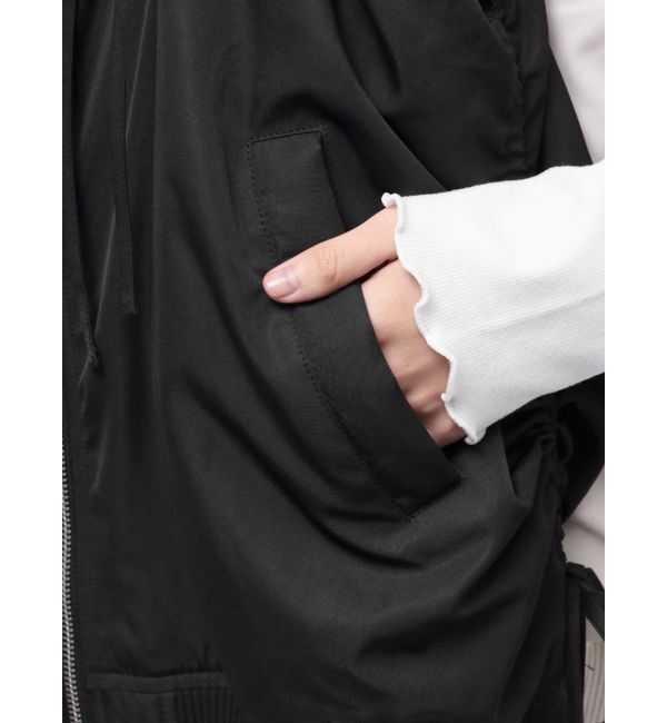 jouetie「ギャザーリボンMA-1ベスト」|ダウンベスト・ベスト|