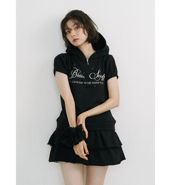 jouetie「ロゴフリルミニワンピース」|ワンピース|ブラック