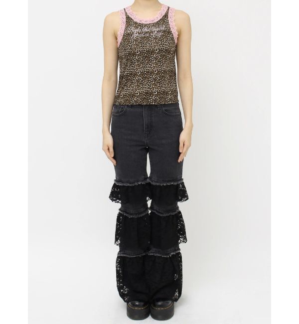 jouetie「レースラインストーンロゴタンクトップ」|Tシャツ・カットソー|
