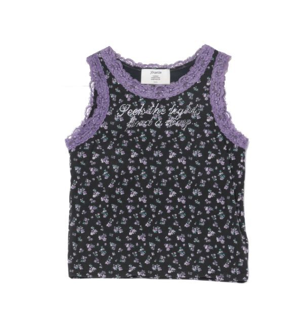 jouetie「レースラインストーンロゴタンクトップ」|Tシャツ・カットソー|ダークミックス