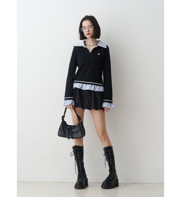 jouetie「レイヤードポロニット」|ニット・セーター|