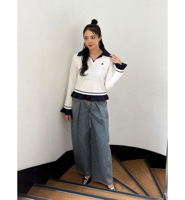 jouetie「レイヤードポロニット」|ニット・セーター|
