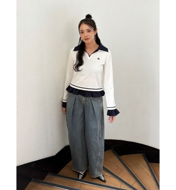 jouetie「レイヤードポロニット」|ニット・セーター|