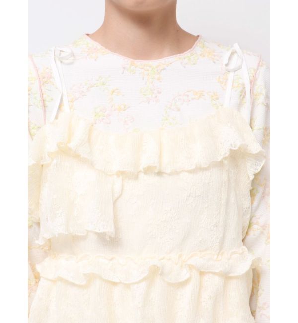 merry jenny「レースティアードキャミワンピース」|ワンピース|