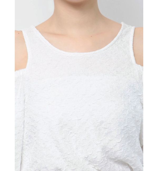 GYDA「ショルダーOPENジャカードブラウス」|シャツ・ブラウス|