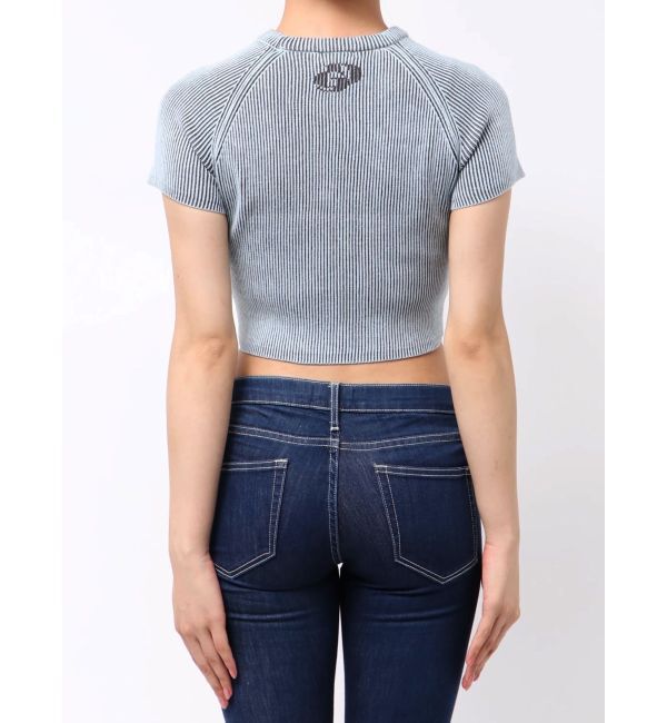 GYDA「GD two color schemeハーフスリーブニットトップス」|ニット・セーター|