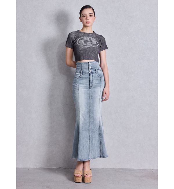 GYDA「GD two color schemeハーフスリーブニットトップス」|ニット・セーター|