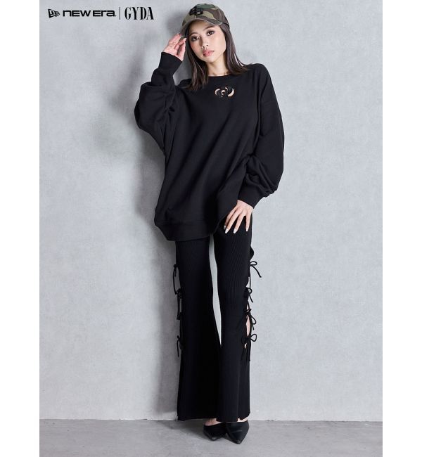 GYDA「SIDE RIBBONスリットニットフレアパンツ」|その他|