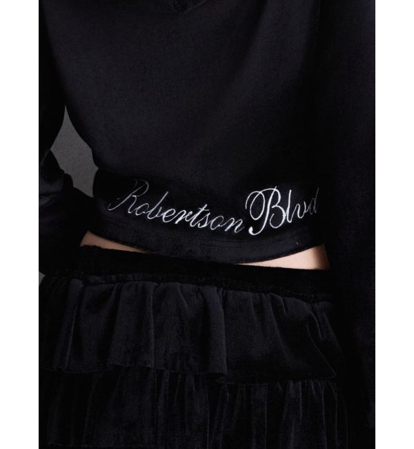 GYDA「Robertson Blvd Velour ショートパーカー」|パーカー|