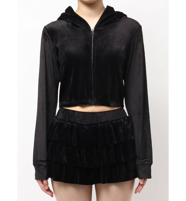 GYDA「Robertson Blvd Velour ショートパーカー」|パーカー|