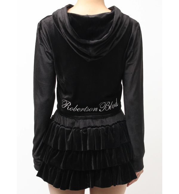 GYDA「Robertson Blvd Velour ショートパーカー」|パーカー|