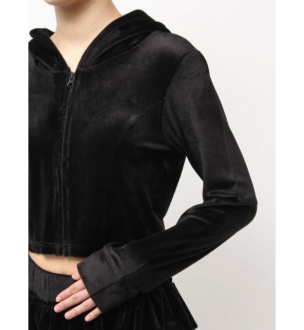 GYDA「Robertson Blvd Velour ショートパーカー」|パーカー|