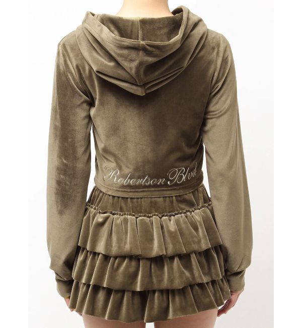 GYDA「Robertson Blvd Velour ショートパーカー」|パーカー|