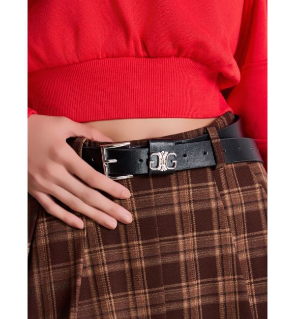 GYDA「ベルトSETチェックプリーツスカートライクショートパンツ」|スカート|