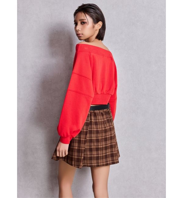 GYDA「ベルトSETチェックプリーツスカートライクショートパンツ」|スカート|