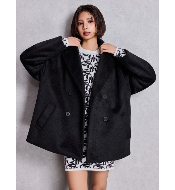 GYDA「ラメmaterialチェスターコート」|チェスターコート|