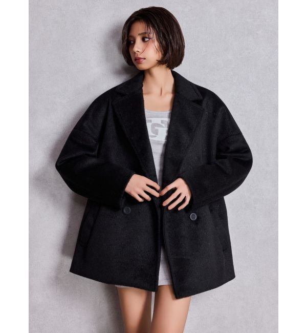 GYDA「ラメmaterialチェスターコート」|チェスターコート|