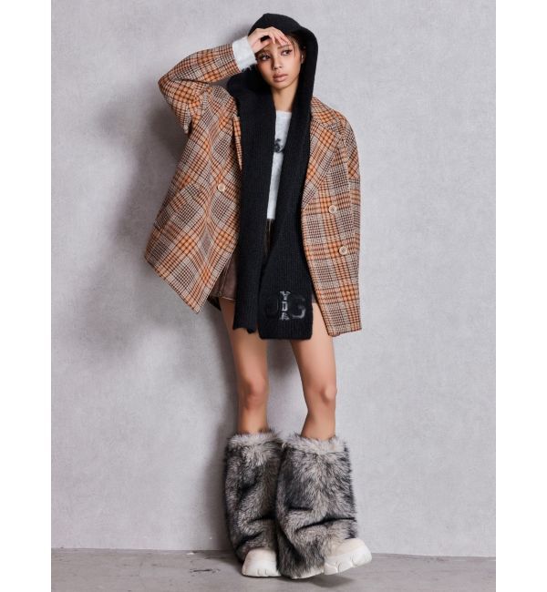 GYDA「ラメmaterialチェスターコート」|チェスターコート|