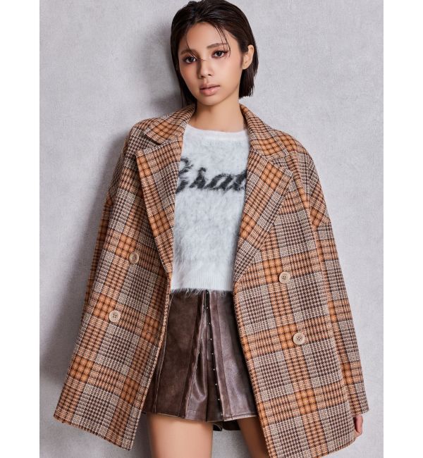 GYDA「ラメmaterialチェスターコート」|チェスターコート|ミックス