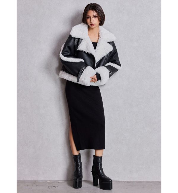 GYDA「オフショルニットLONGワンピース」|ワンピース|