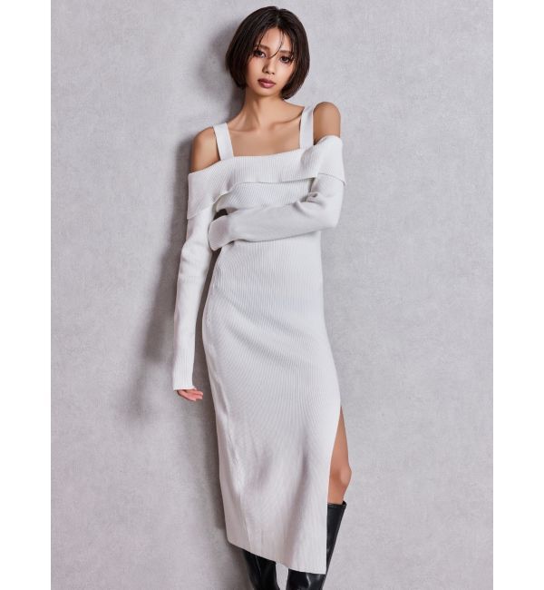 GYDA「オフショルニットLONGワンピース」|ワンピース|