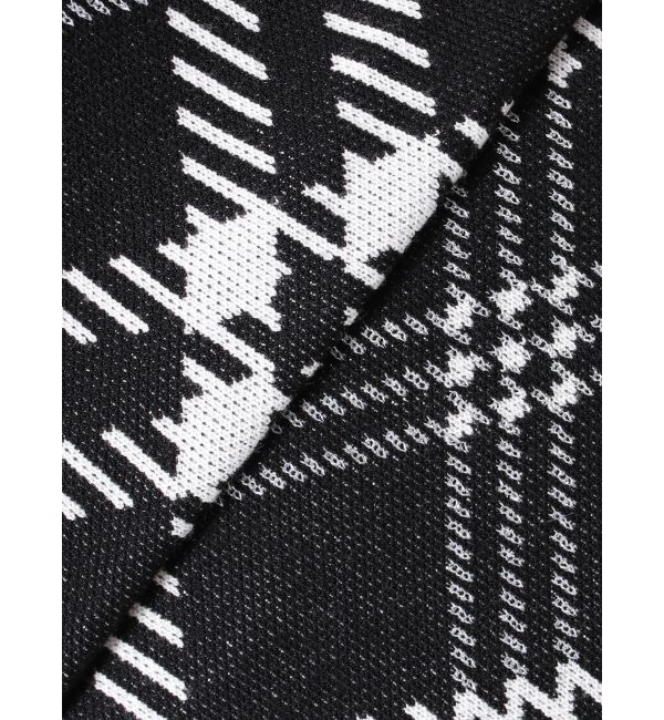 GYDA「GG embroideryラメCHECKニットワンピース」|ワンピース|