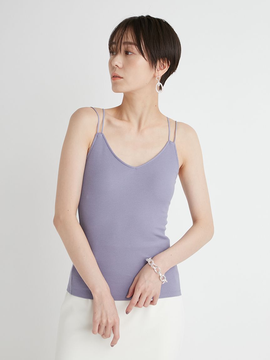 emmi atelier「【emmi atelier】カップ付きリブキャミソール」|キャミソール|LBLU