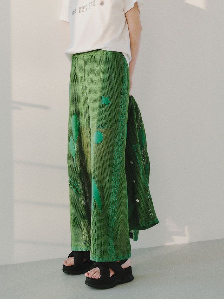 emmi atelier「【emmi&times;Leo Lionni】 メッシュパンツ」|チノ|GRN