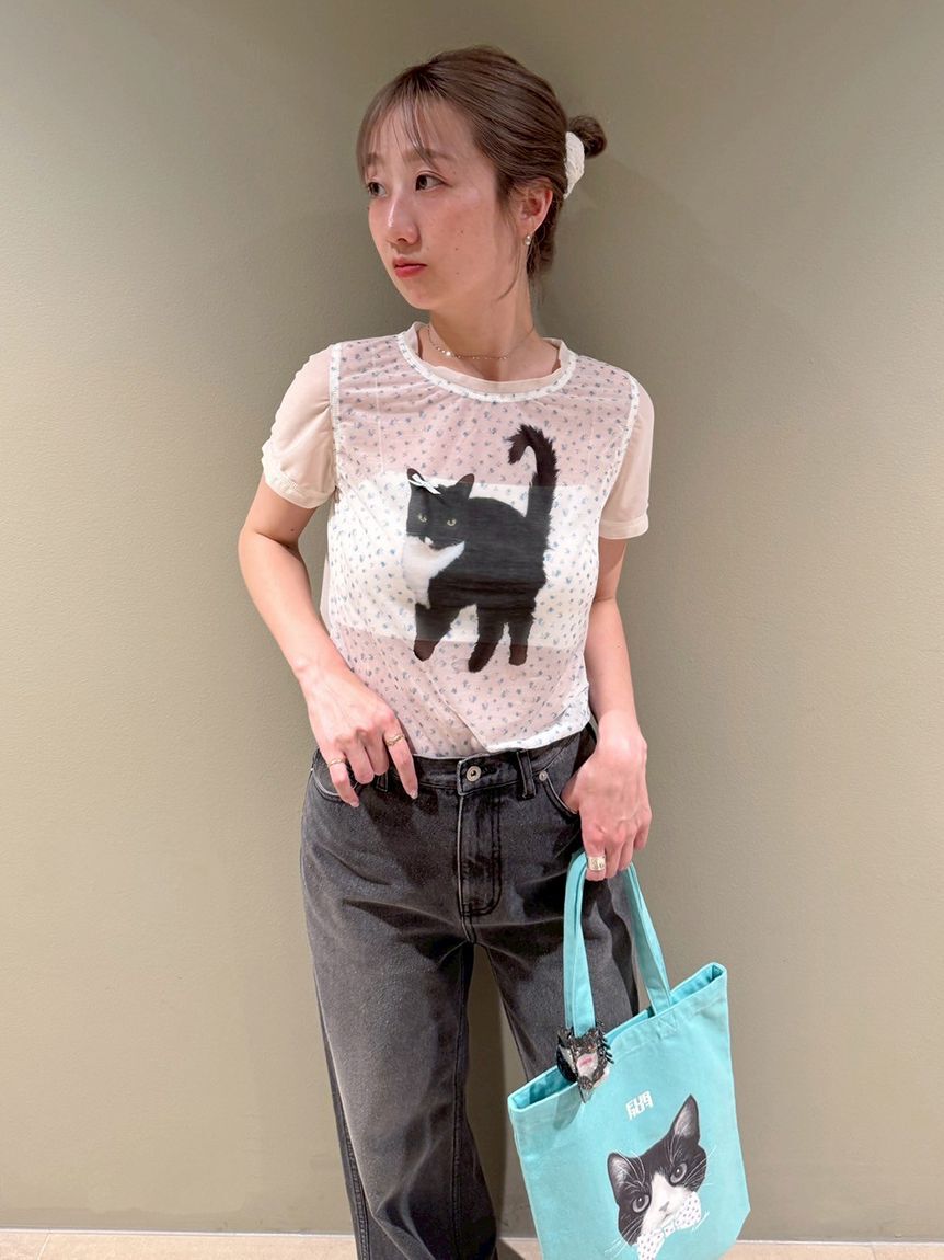 FURFUR「【上國料萌衣コラボ】Oolong花柄Tシャツ」|Tシャツ・カットソー|