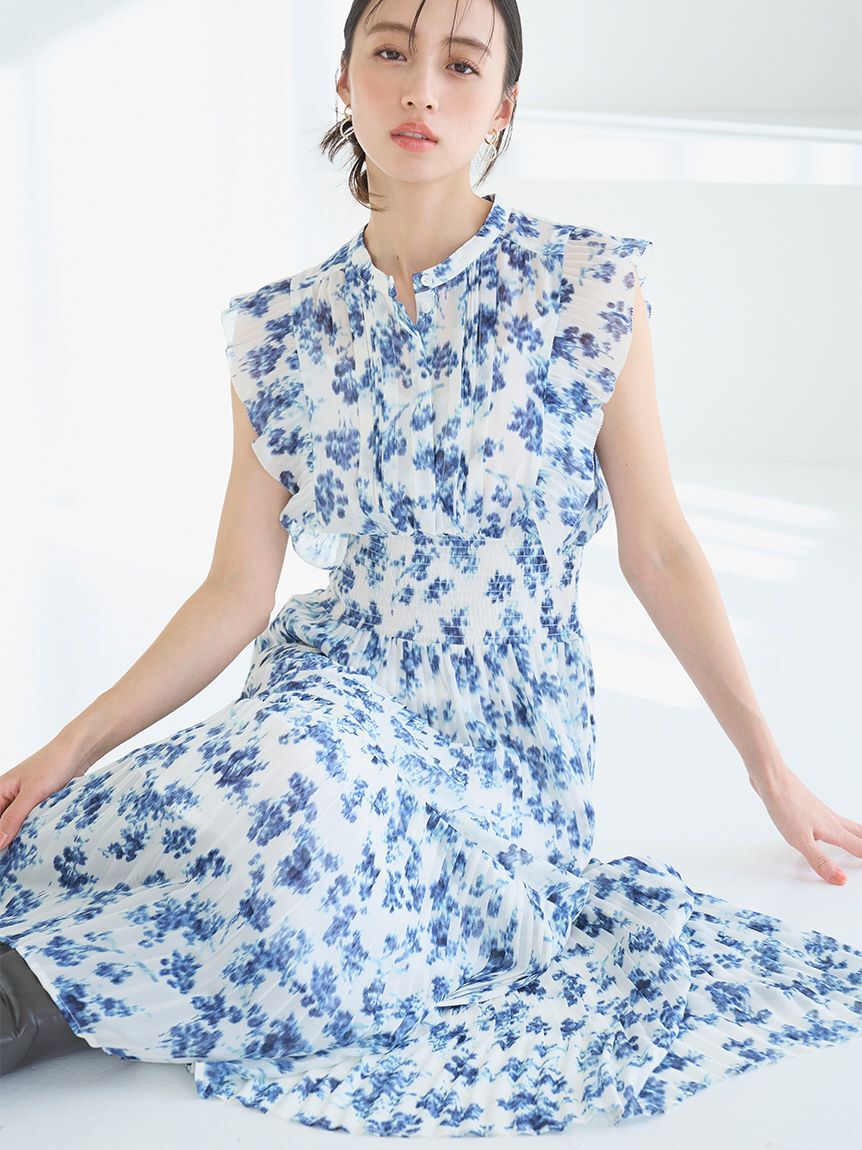 SNIDEL「【販路限定サイズあり】Sustainableフリルワンピース」|ワンピース|BLU