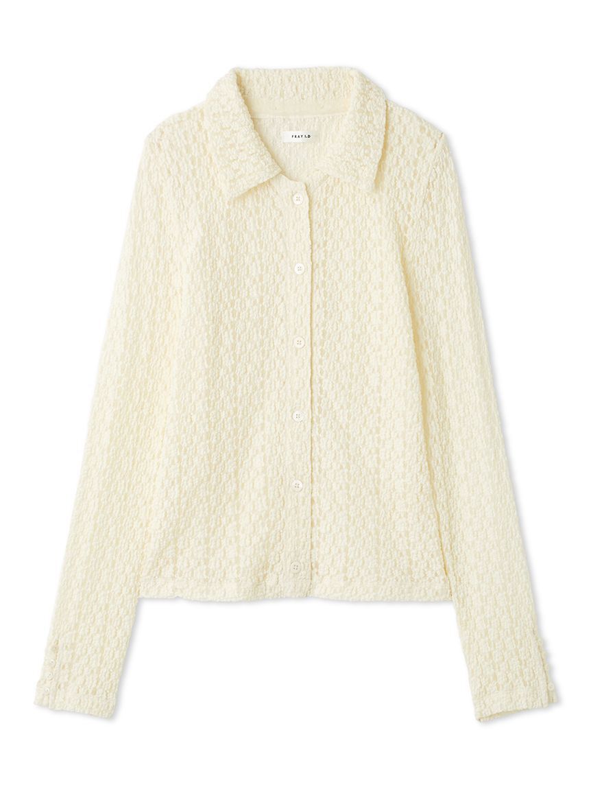 FRAY I.D「ストレッチレースアタッチドカラーシャツ」|シャツ・ブラウス|IVR