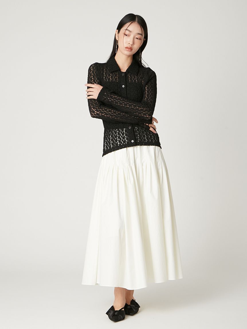 FRAY I.D「ストレッチレースアタッチドカラーシャツ」|シャツ・ブラウス|