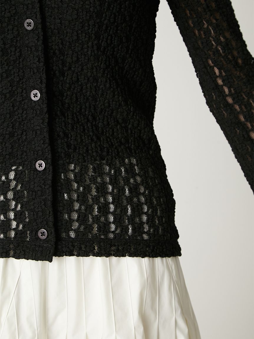 FRAY I.D「ストレッチレースアタッチドカラーシャツ」|シャツ・ブラウス|