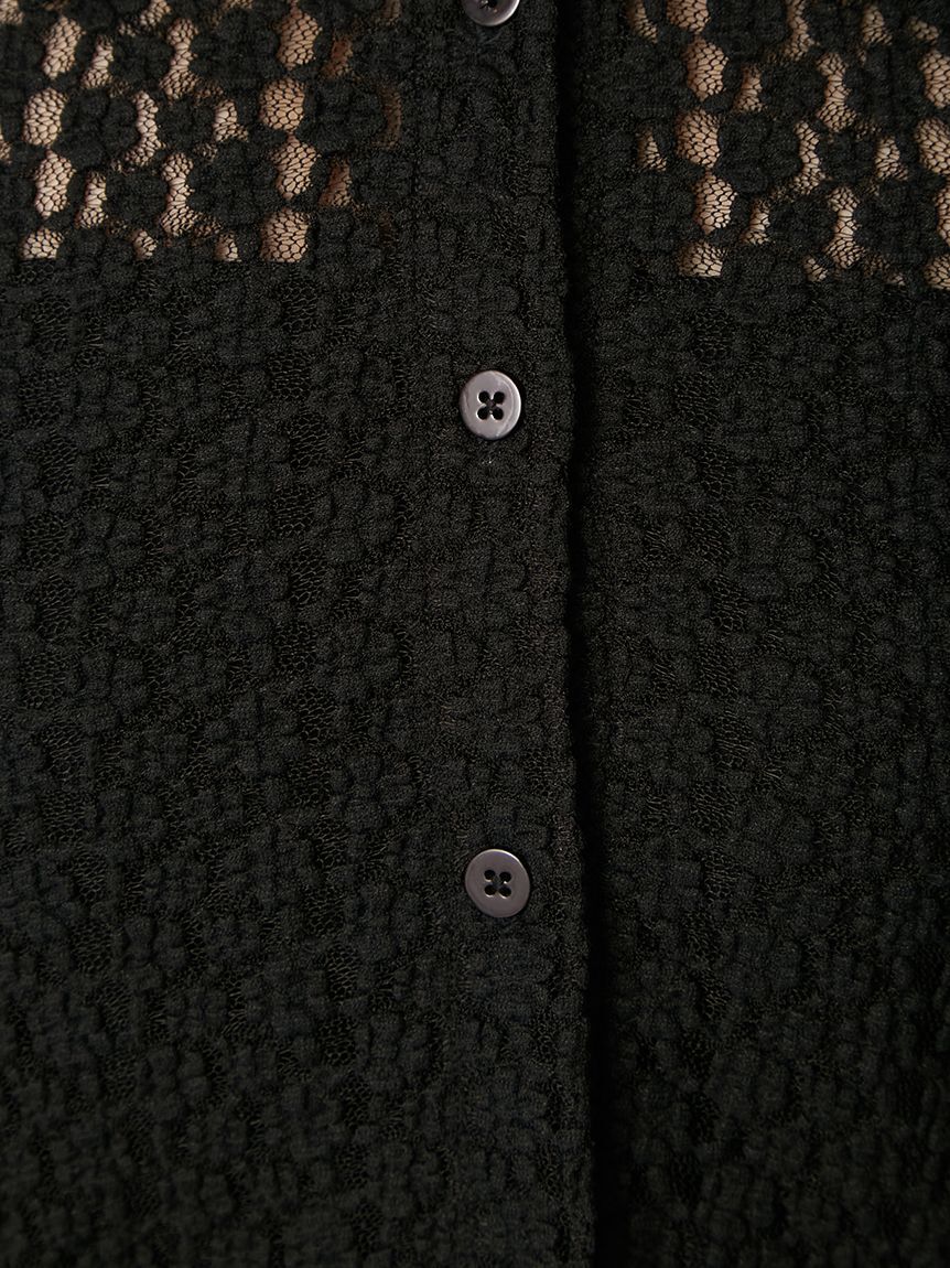 FRAY I.D「ストレッチレースアタッチドカラーシャツ」|シャツ・ブラウス|